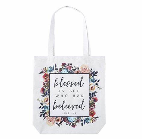 Blessed is She Canvas Tote Bag