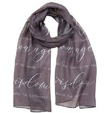 Serenity Prayer Scarf (Grey)